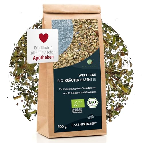 Regulato Basentee Bio 500g - Kräutertee aus 49 Kräutern - Basischer Tee für den Säure-Basen-Haushalt