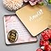 Anwlki Healing Crystal Anxiety Worry Stones One Day at a Time Soothing Thumb Amethyst Agate Crystal Tiger Eye Stone Sobriety Gift for Yourself, Family, Friend (Tawny)