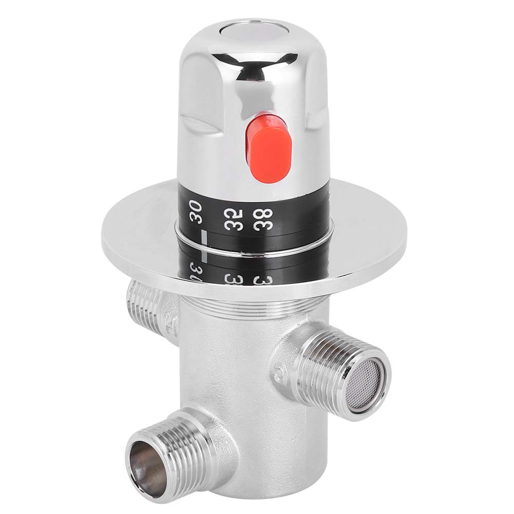 Miscelatore termostatico G1/2, valvola di controllo dell'acqua durevole e compatta per bagno e , 12,3 x 8,4 x 8,4 cm