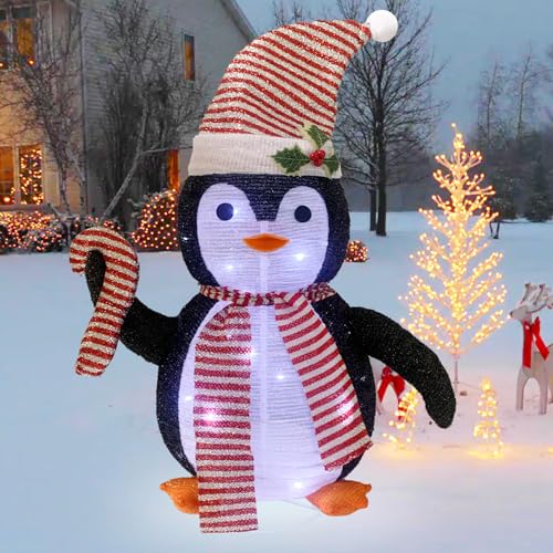 Mini LED Pinguin 77cm Weihnachtsdeko,Beleuchtete...