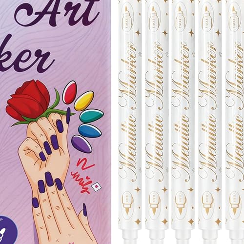 Marqueur à ongles 10 couleurs à séchage rapide pour manucure maison - 7