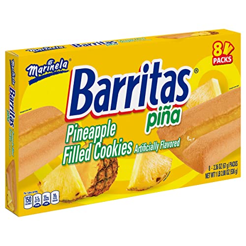 Marinela Barritas Piña Pineapple Soft Filled Cookie Bar 1 Pack (8 Count) #TOP3
