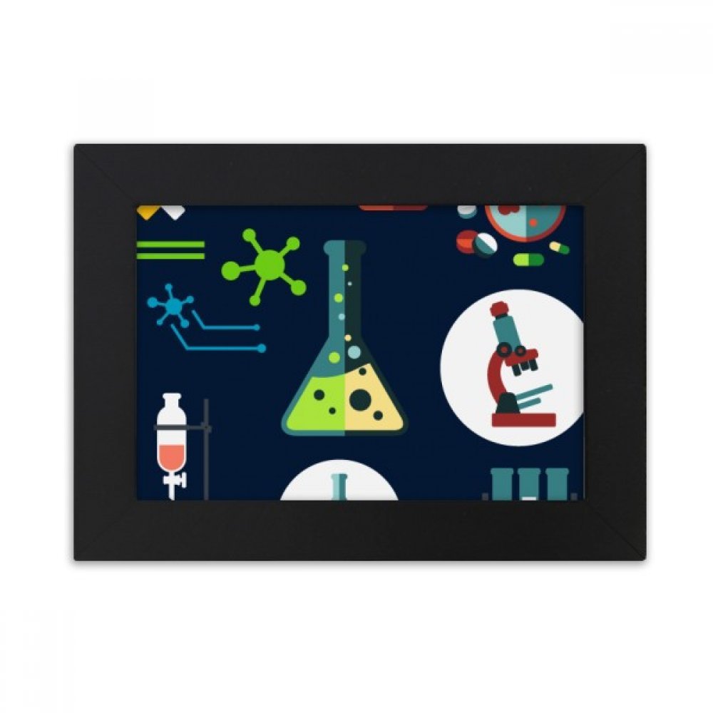 Cadre photo Erlenmeyer noir pour personnaliser un bureau de laboratoire 10x15