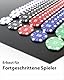 HEITOK Pokerchips-Set mit Wertangaben, 500 Stück, 11,5 Gramm, nummerierte Chips mit Aluminiumkoffer, von $1 bis $500 für Blackjack & Casinospiele
