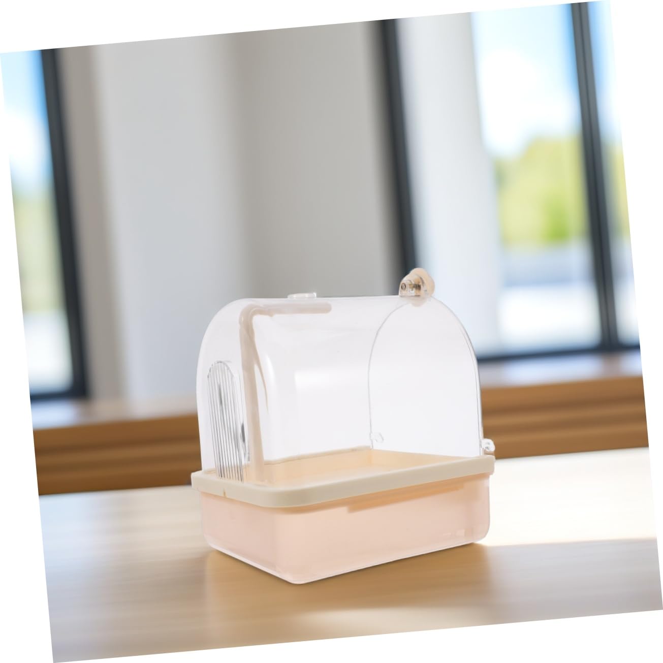 TOYANDONA Vasca da Bagno Automatica per Pappagalli, in ABS, da Esterno per Gabbia, Ambiente Confortevole, Installazione Facile