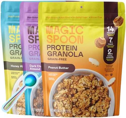 Amazon.com: Magic Spoon High Protein Granola Low Sugar - 3 Pack: Honey ...