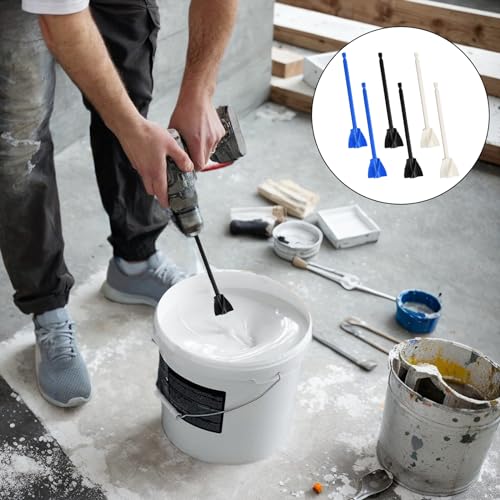 Rapidbok 6 Stück Wiederverwendbarer Farbmischer, 3 Farben 1/4 Bohrer Epoxidharz Mischpaddel, Farbrührer Rührer, Epoxid Rührer Aufsatz für Epoxid, Silikonmischen, Malen, Keramikglasur