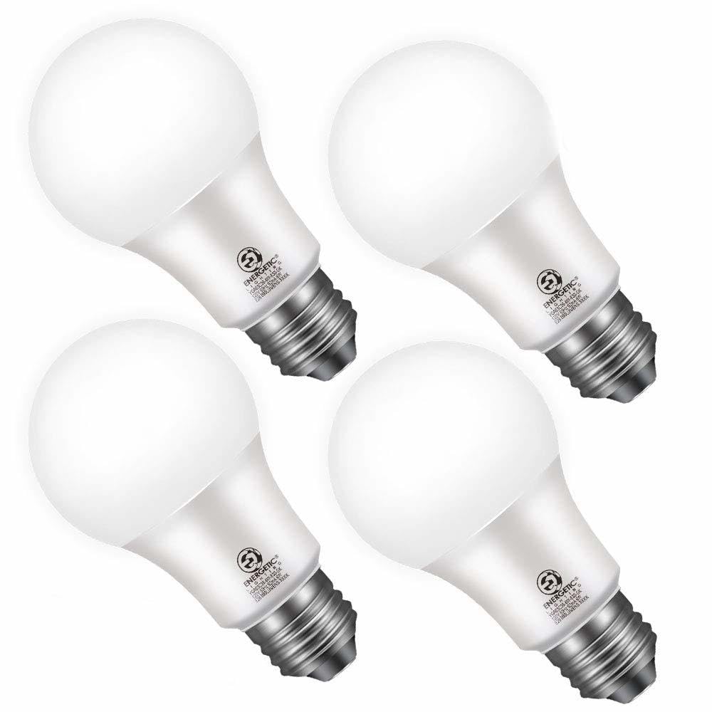 Energetic 4-Pack Dusk to Dawn LED Outdoor Light Bulb 60 Watt Equivalent 6W 800LM Warm White 3000K E26