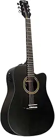 VIOLÃO ELÉTRICO AMETISTA - FOLK - BLACK - EQ 3 BANDAS - ACTNAB1954 - TONANTE