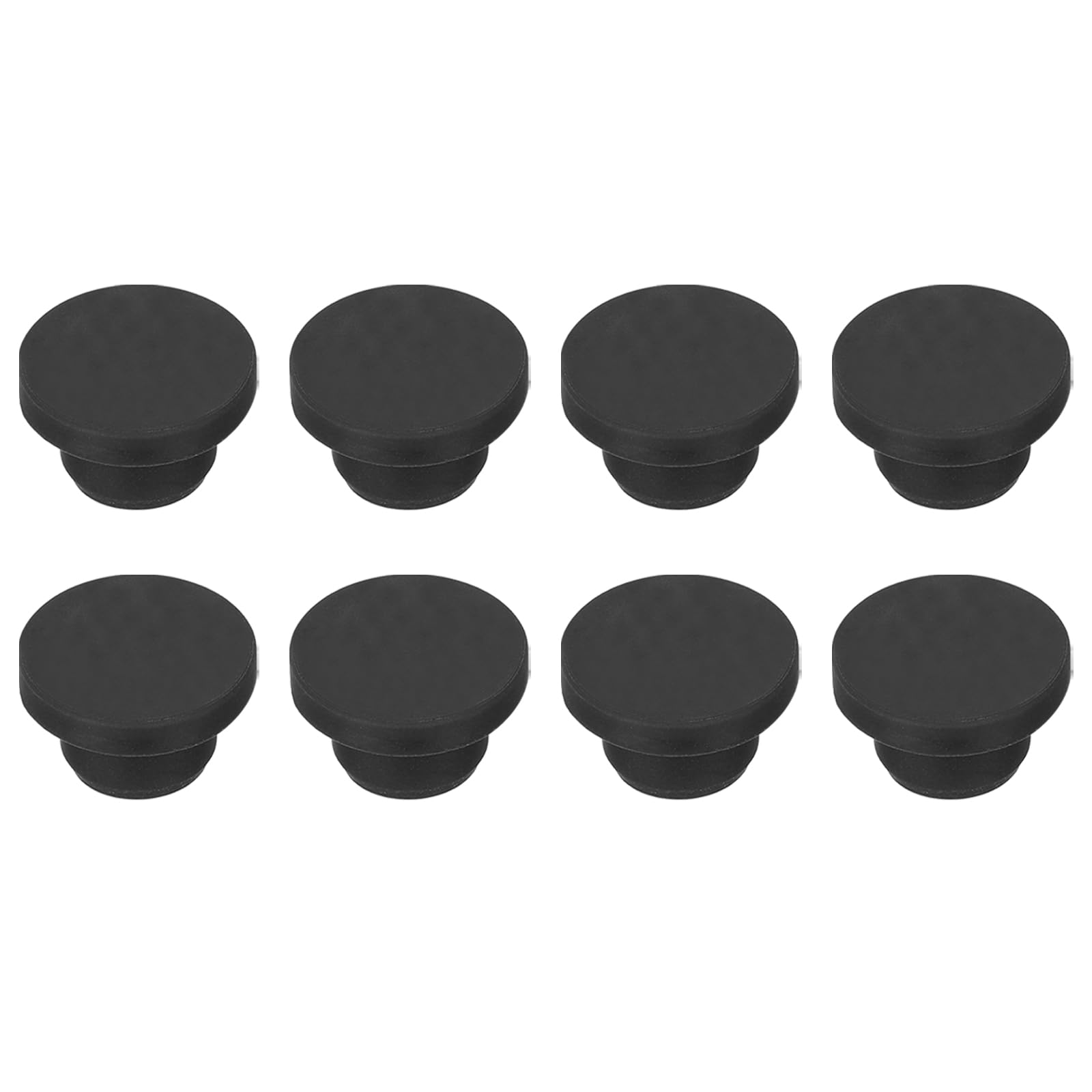MECCANIXITY 8pcs T-Shaped Silicone Plugs 15.5mm 3/5 Inch Dia Snap in Plug Hole Seal Cover Round Rubber Stopper for Kitchen Rubber Bulkheads Waterproof