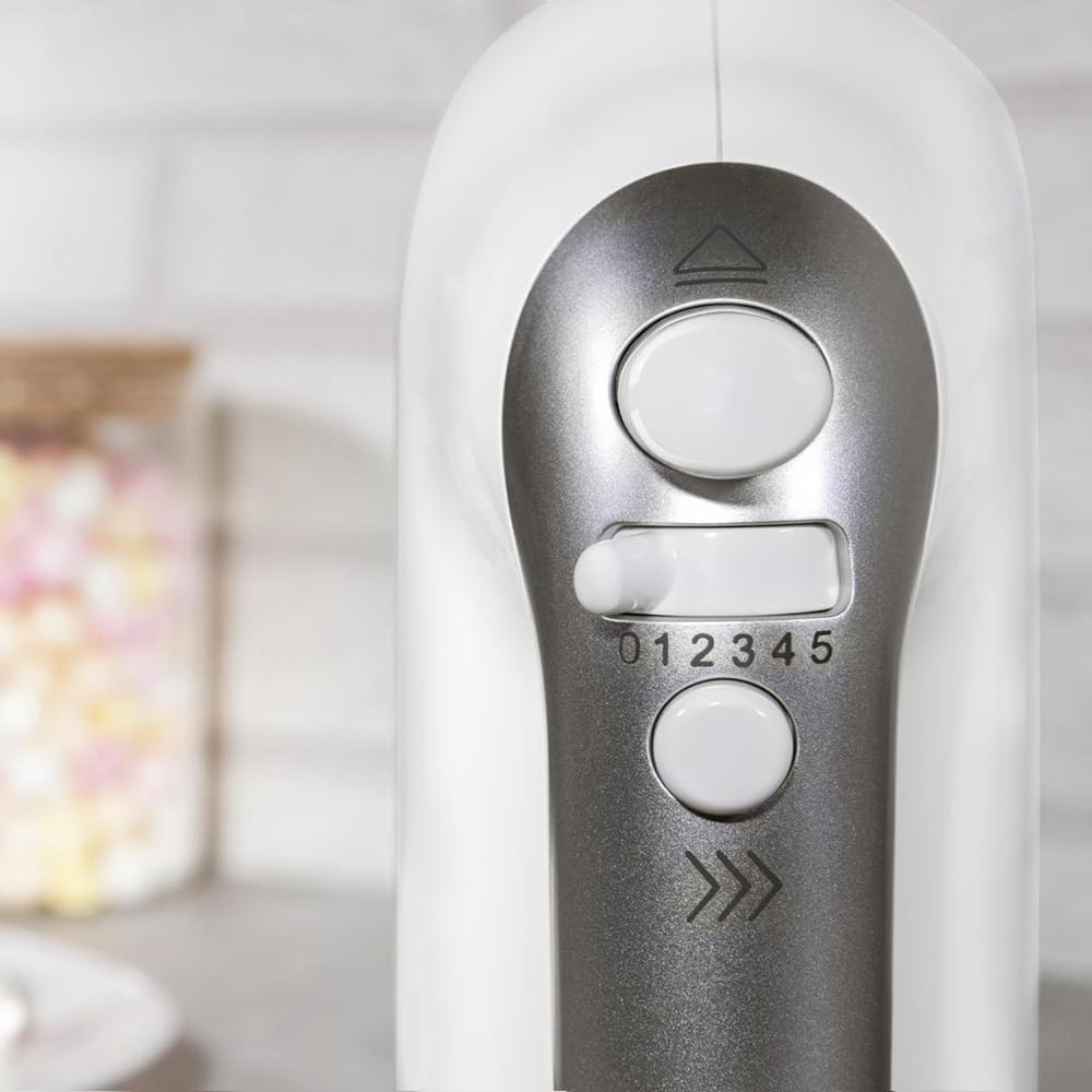 Cecotec Mixeur Plongeant Powertwist 500 Pro. 500W, 5 Vitesses, Fonction Turbo, Inclus: Fouets Inox, Crochets Pétrisseurs, Bouton QuickOut, Sans BPA, Support Vertical, Mélanges Parfaits