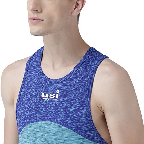 Image of USI UNIVERSAL Blue and Aqua Training T-Shirt for Men Small