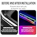 Custom Car Logo or Text LED Door Sill Lights, Automatic Sensing 7 Colors/12 Changing Modes, Wireless Design Led Atmosphere Car Welcome Lights, Suitable for All Cars