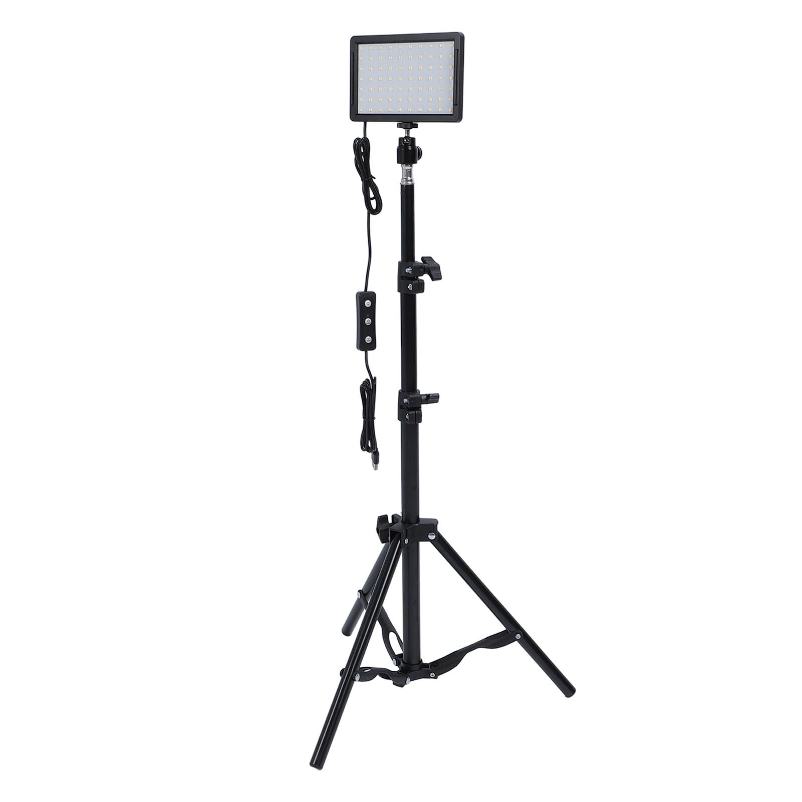 Video LED con treppiede, kit di illuminazione fotografica con 70 LED, temperatura colore 5600K, 9 modalità di illuminazione per registrazione video, streaming live, selfie,