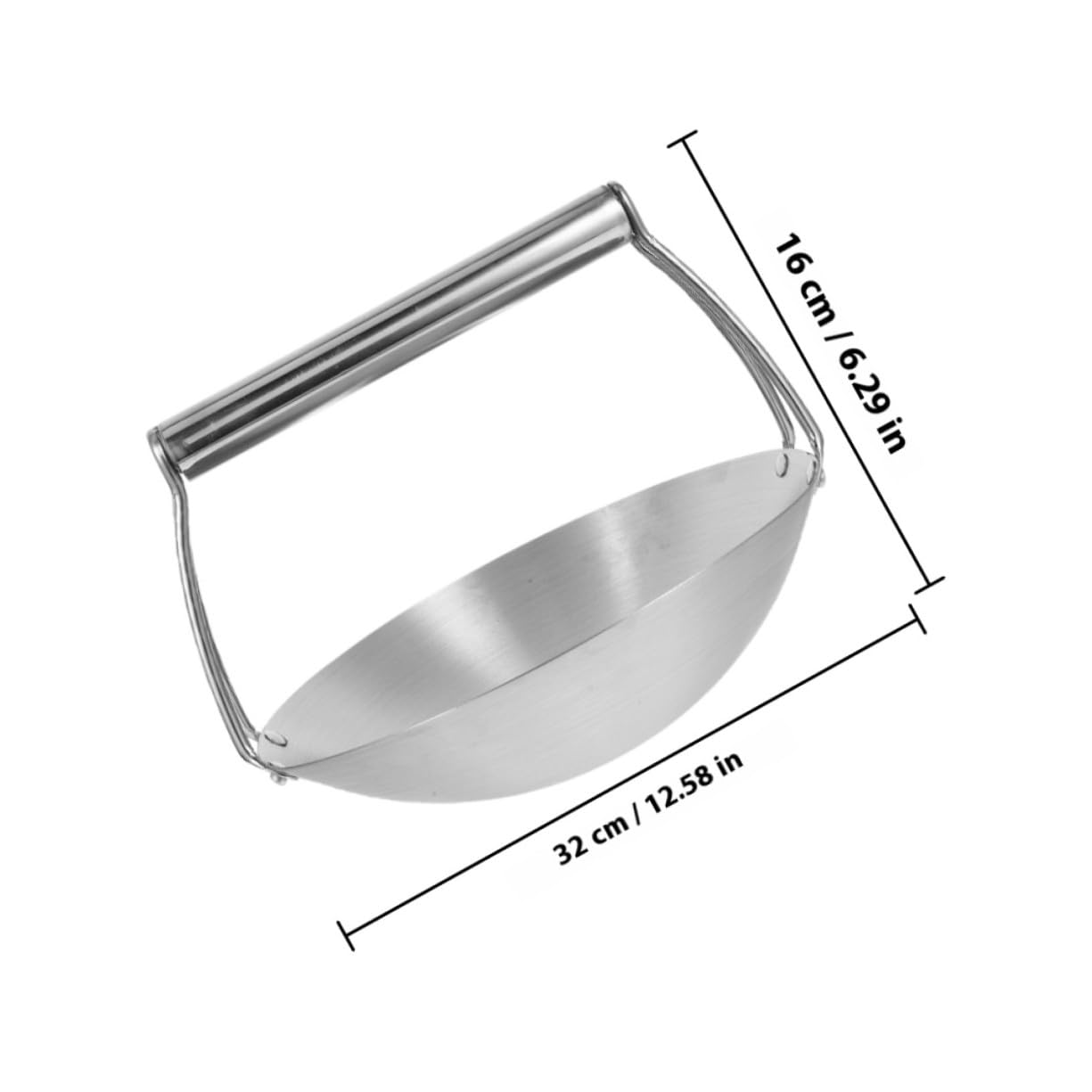 Cabilock Edelstahl Wokpfanne mit Ergonomischem Griff Vielseitiger Induktions-kochtopf für Braten Kochen Backofen Spülmaschinenfest für Camping und Zuhause