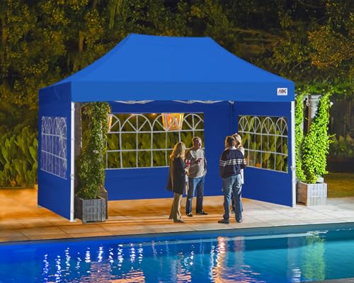Image of ABCCANOPY Pop up Canopy Tent with Elegant Church Window 10X15,Royal Blue