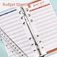 36 Stück Budget Blätter Set, 6 Löcher A6 Binder Budget Sheet, 6 Farben Ausgaben BudgetbläTter, Tracker-Blättern Geldorganizer für Binder Notebook