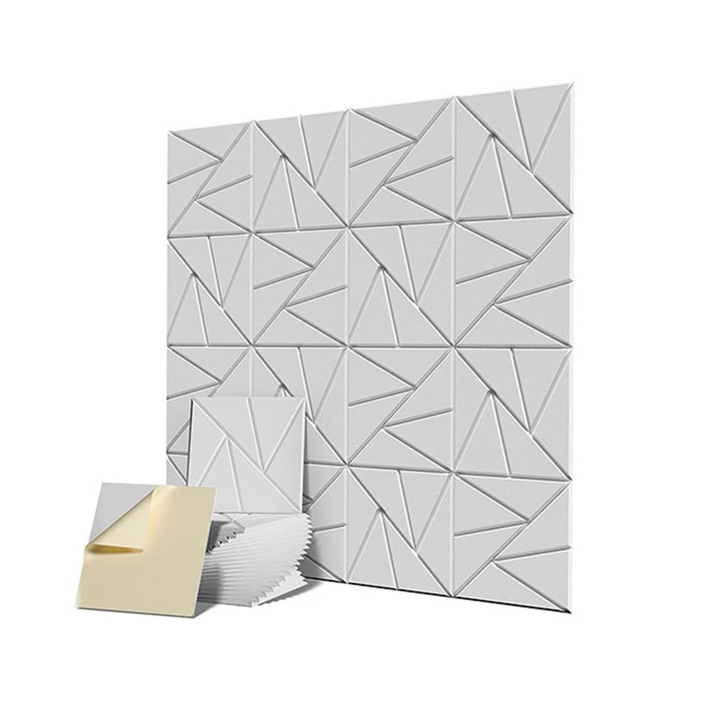 Panele akustyczne o wysokiej gęstości, dźwiękoszczelne panele ścienne, studio, płytki klinowe, samoprzylepne, fazowane krawędzie, panel tłumiący do domowego biura (styl 1, 30 x 30 cm)