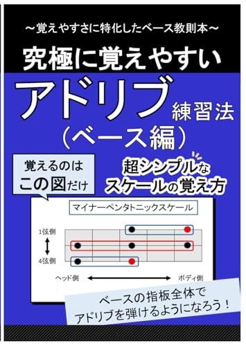 究極に覚えやすいアドリブ練習法 ～ベース編～ (覚えやすさに特化したベース教則本)のサムネイル