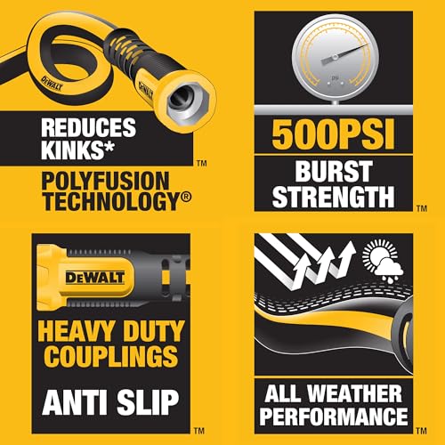DEWALT Professional Grade Heavy Duty Garden Hose 50 Feet x 5/8 Inch - image 6