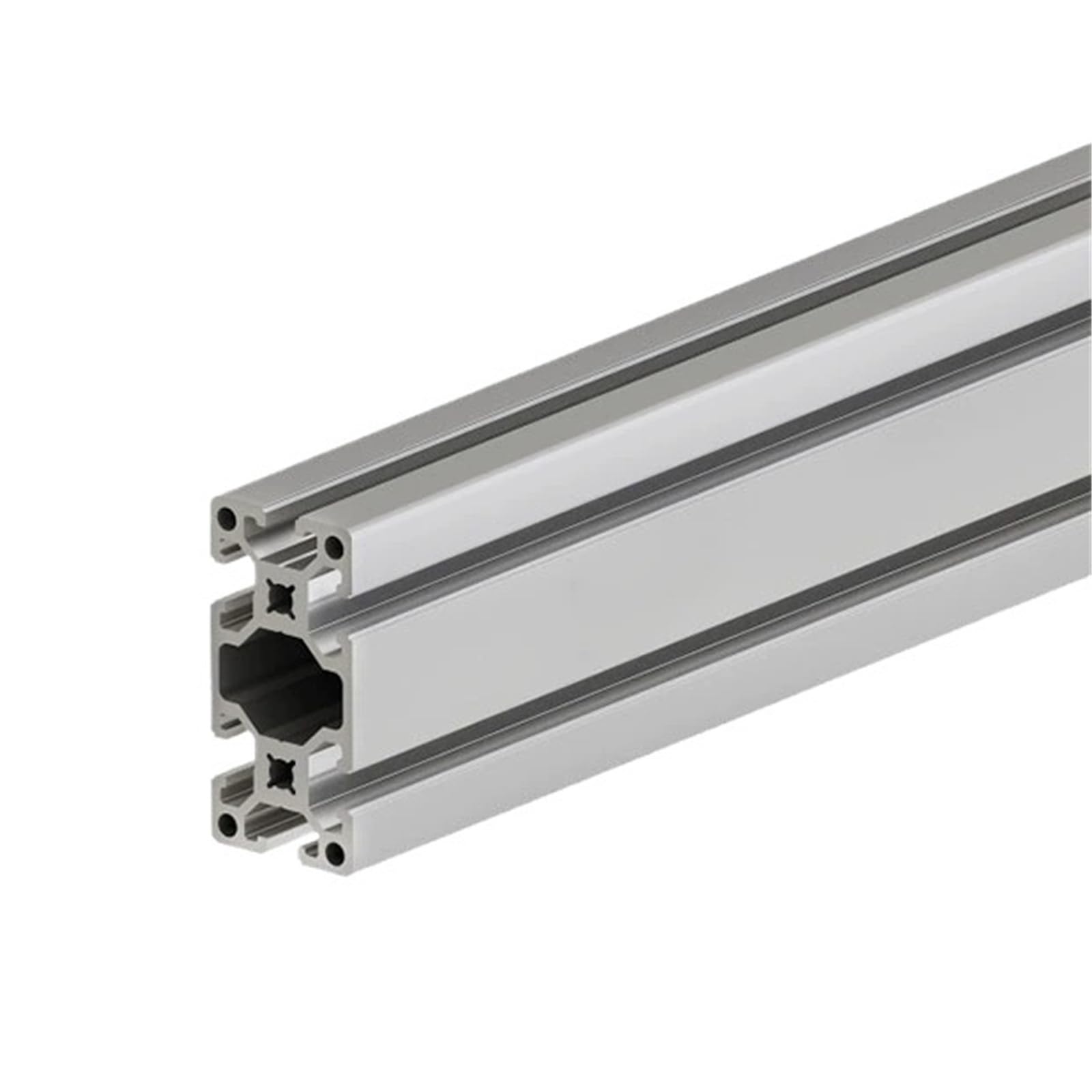 GTPBAO Perfil de aluminio 4080 de extrusión de 500 mm (19,69") de largo, estándar europeo, de 3 mm de espesor, resistente, for estructuras de cercas. Carril extruido(Silver)