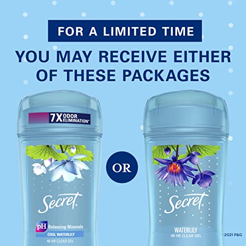 Secret Fresh Clear Gel Antiperspirant And Deodorant For Women, Waterlily Scent, 2.6Oz (Pack Of 3) #TOP1
