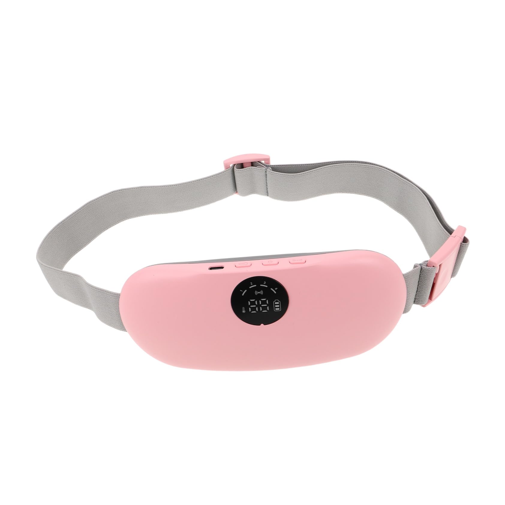 Cinturón Calefactor para Vientre Rosa, 1 Set con Silicona y Abs | 2000mah, Tecnología de Calentamiento Rápido, Diseño Wearable Ligero para Viajar y Relajarse en Casa