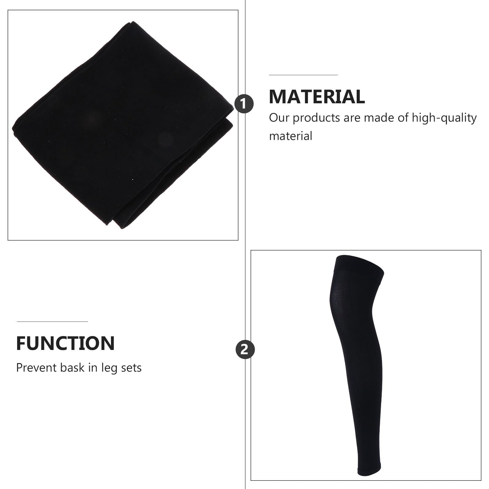 GANAZONO Lot de 2 Protège-Jambes Anti-Uv en Tissu Glace Manchons de Cyclisme Élastiques Noir