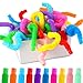 52 Pack Pop Tubes, Sensory Toys Party Favors for Kids 8-12 Fidget Toys for Anxiety Goodie Bag Stuffers Treasure Box Classroom Prizes Gifts for 3 4 5 6 7 8 9 Year Old Boys Girls Toddlers- 10 Colors
