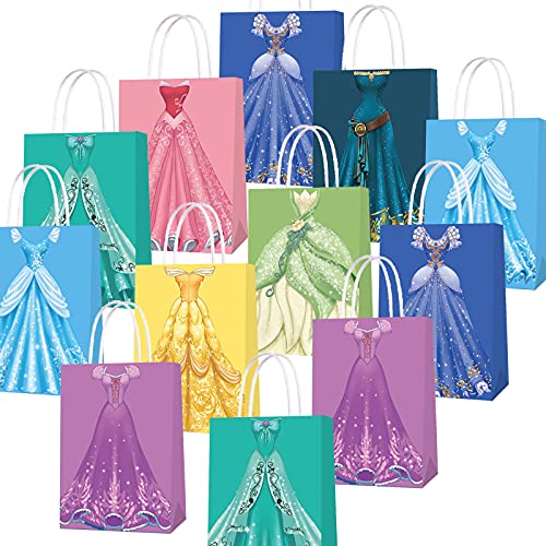 Image of 16 Packs Princess Party Gift Bags, Princess Party Supplies for Kids Princess Themed Birthday Party treats bags