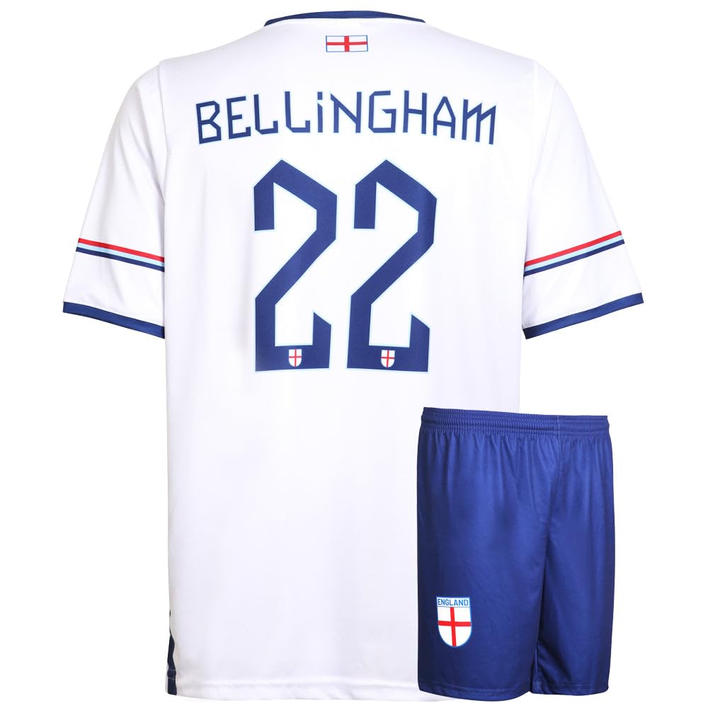England Trikot Set Bellingham - Kinder und Erwachsene - Jungen - Männer - Fußball Trikot - Fußball Geschenke - Sport T-Shirt - Sportbekleidung