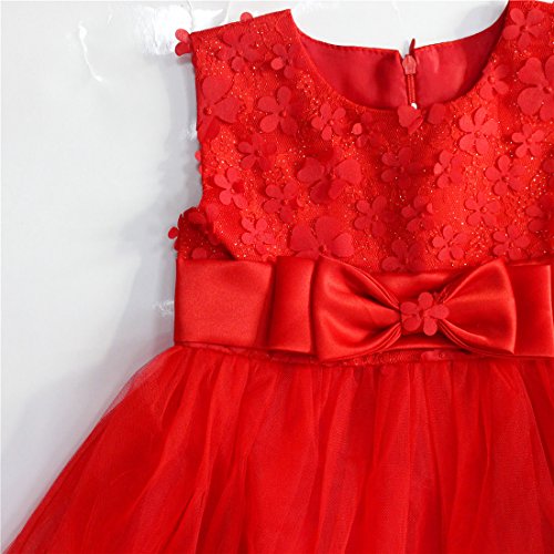 Big Girls Lace Dresses Pageant Baptism Birthday Party Sleeveless Flower Holiday Girl Dress Christmas for Wedding Sundress A Line Tank Vintage Knee Kids Tutu Size 8 9 Wine Red (Red, 12)4