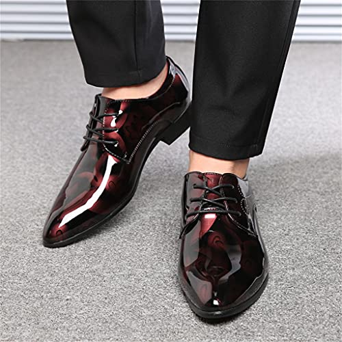 Men's Prince Classic Modern Formal Oxfords Wingtip Lace Up Dress Shoes Business Lace-up Plain Toe Leather Brogue 6