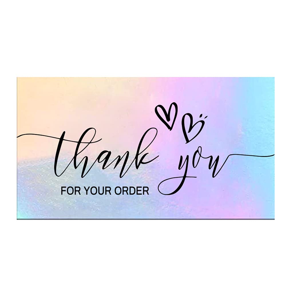 Navna 50pcs Thank You For Your Order Business Cards Shopping Thanks Greeting Cards