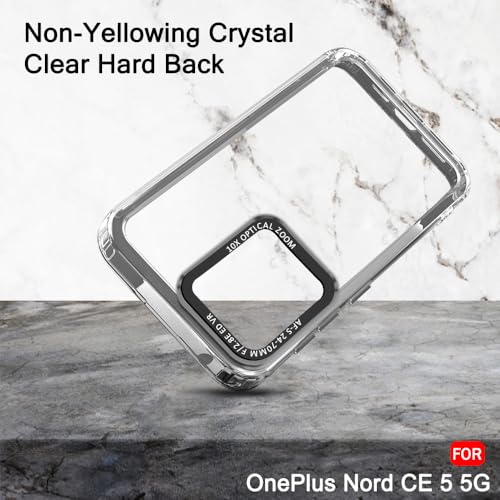 Image of TheGiftKart Hybrid Shockproof Back Cover Case for OnePlus Nord CE 5 5G | Stylish Camera Border | Electroplated Buttons | Crystal Clear Hard Back Cover Case (TPU & PC, Smoked Bumper)