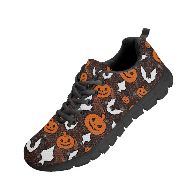 Scarpe da corsa casual unisex autunnali con teschio per Halloween, traspiranti, scarpe da ginnastica atletiche con memory foam
