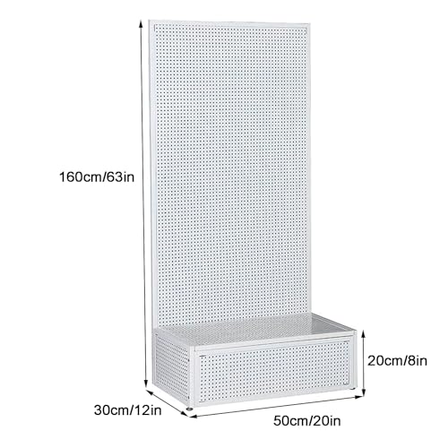 Genérico Perforowane panele ścienne Organizer Perforowane panele stojące perforowany organizer ścienny półki do przechowywania narzędzi, metalowa tablica perforowana z 30 haczykami pa