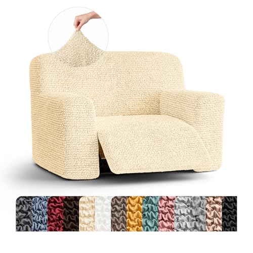 PAULATO BY GA.I.CO. PAULATO BY GA.I.CO. Recliner Cover – Soft Form-Fit Slipcover – Stretch 1-Piece Reclining Furniture Protector – Machine Washable Hypoallergenic Fabric – Cream (Oversized Recliner 39"-54" Wide) sold by Mamma Mia Covers - Amazon