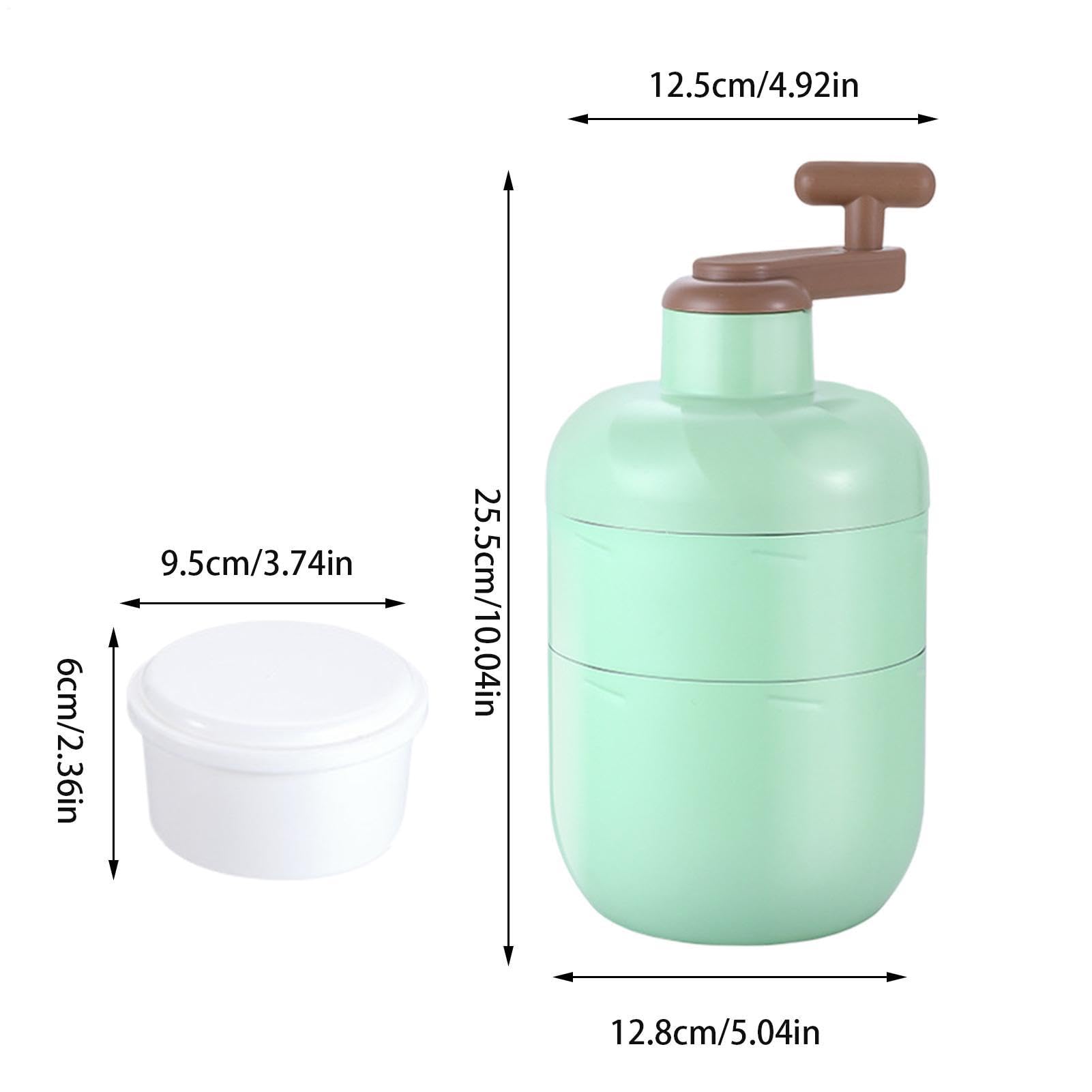 Genérico Shaved Ice Machine, Manual Crank Crusher, Stainless Steel Maker, Cocktail Snow Cone Device, Kitchen Outdoor Picnic Tool, 25x18x15cm Compact Frame, for Home Drink Preparation Party Daily Use