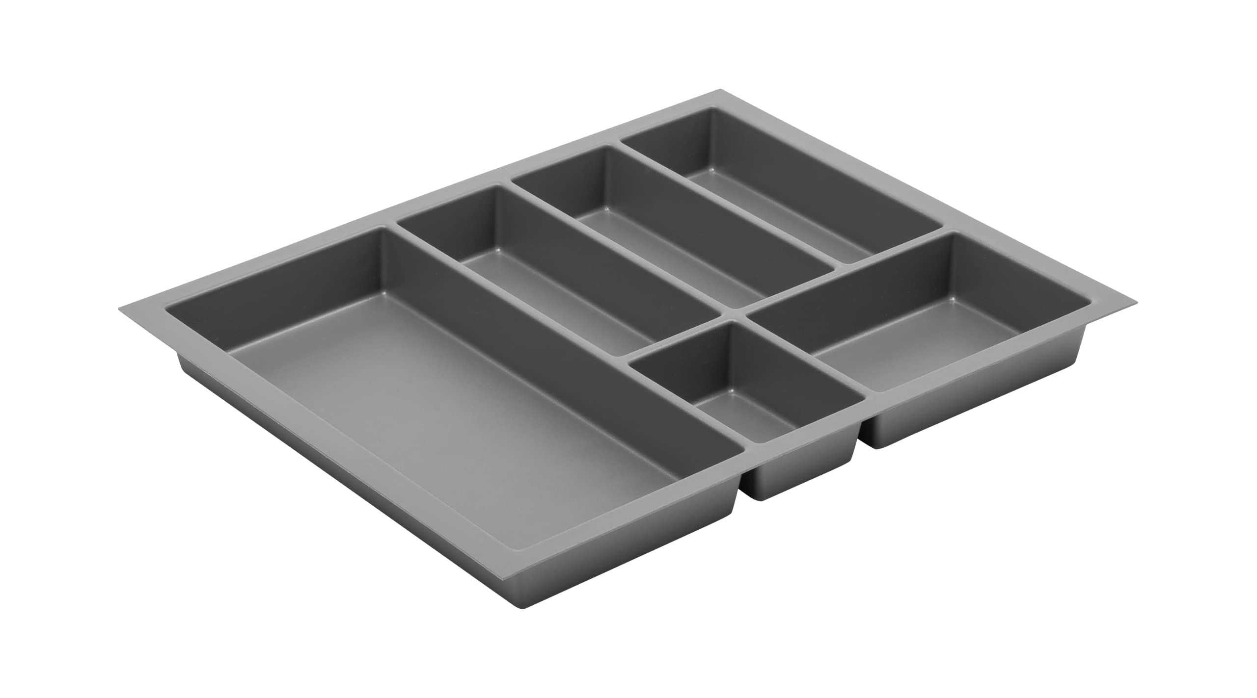 GTV - Axispace Drawer Insert I Cutlery Tray for Drawers Cutlery Insert Drawer Insert Kitchen I Kitchen Cabinet Plastic Cutlery Tray Cutlery Storage I Anthracite 540 x 472 mm