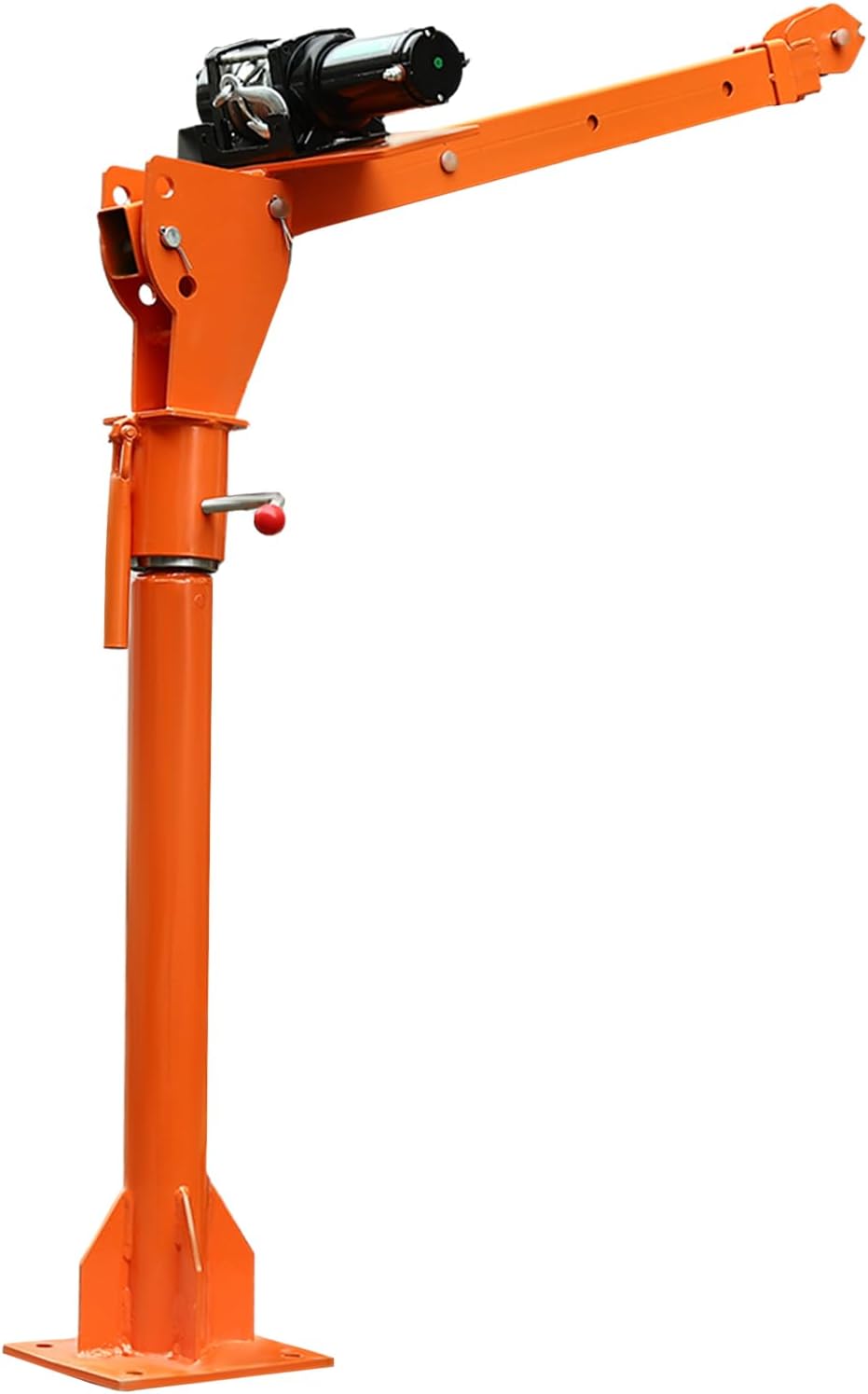 1100 Lbs Truck-Mounted Crane Hoist, Electric Pickup Truck Crane 360 Swivel Base Truck Hoist Folding Trucks Mounted Crane with Electric Winch 4500 Lbs for Construction Industry Forestry Industry