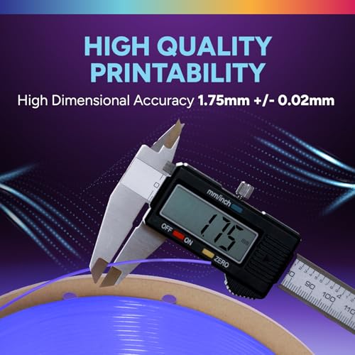 Image of OVERTURE TPU High Speed Filament 1.75mm Flexible Roll, 95A Soft 3D Printer Filament, 1kg Spool (2.2 lbs), Fit Most FDM Printer (HS TPU Luminous Electric Indigo)