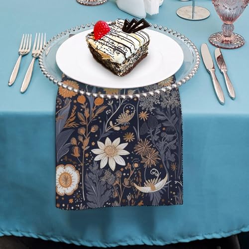 Servilletas de tela cuadradas con estrellas decorativas, pack x4 miniatura 4