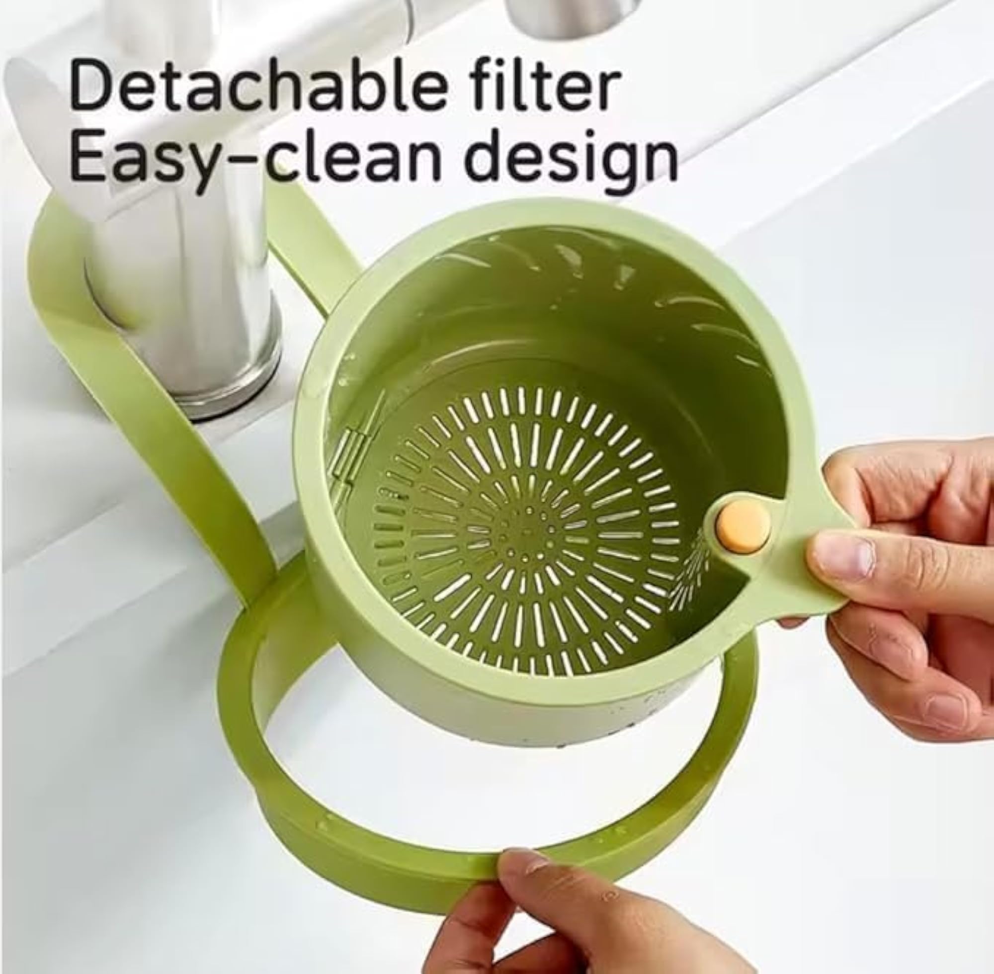 Kitchen Sink Drain Basket, Automatic Strainer Press