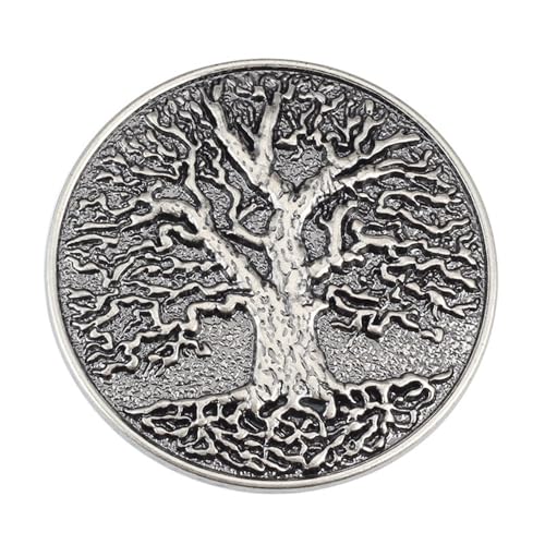 QinhBting Belt Buckles For Men Women Western Cowboy Belt Buckle Holiday Gifts Gifts For Halloween Christmas.Round.Tree.Silver