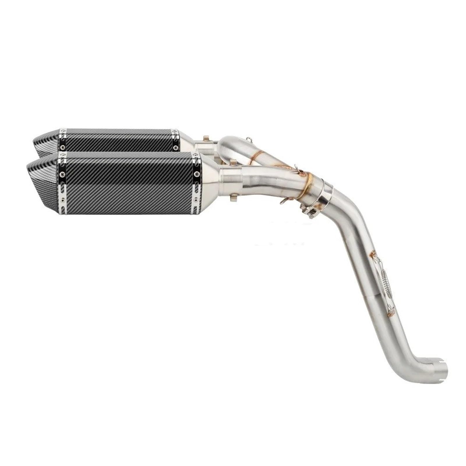 Silencieux pour Moto pour VFR 800 VFR800 VTEC RC46 ABS 2002-2013 Tuyau D'échappement Moto Silencieux collecteur Moto(Version C)