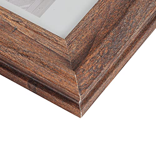 Amazon Brand – Pinzon 2 Pack Picture Frames 5X7, Rustic Distressed Photo Frame For Wall Hanging Or Tabletop Display, Brown (Set Of 2) #TOP1