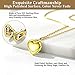 Bestyle High Polish Silver Gold Heart Locket Necklaces for Women, Minimalist 18K Gold Plated Heart Locket Pendant Charm that Hold Pictures Cute Love Heart Necklace Statment Jewelry for Wife
