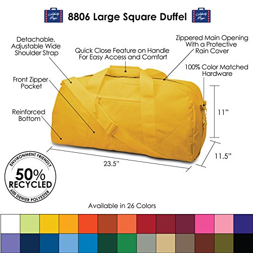 Large Square Duffel (Orange)2