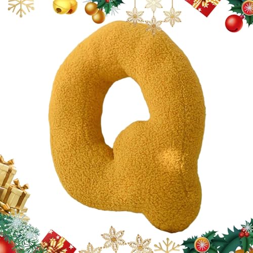 Cojín de peluche con letras – Cojín de letras que abrazan el inglés, cómodo cojín decorativo | Cojín de letras del inglés de la A a la Z para sofá, dormitorio, sala de estar D